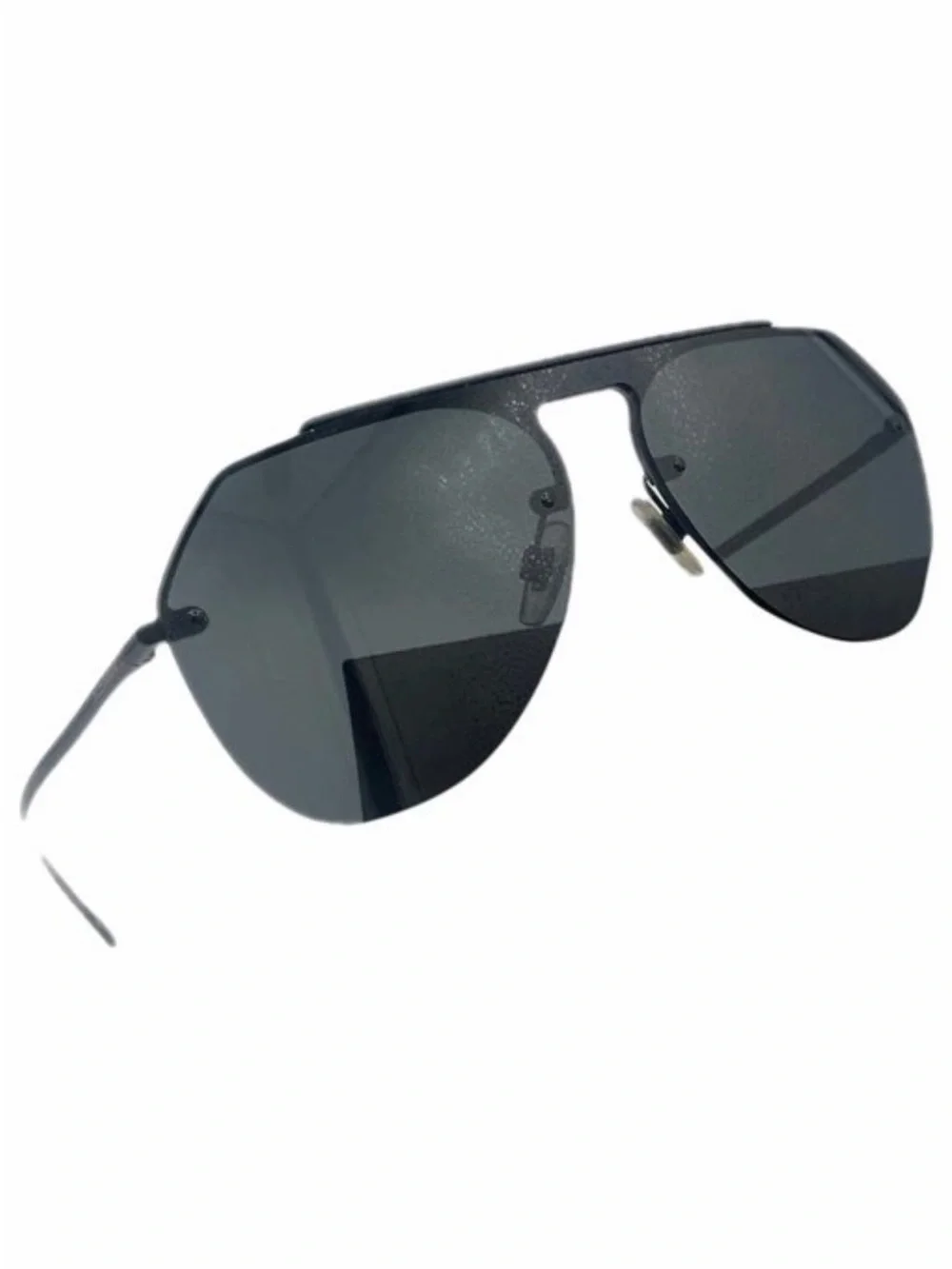 Dolce & Gabbana Black Aviator Shield Sunglasses